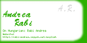 andrea rabi business card